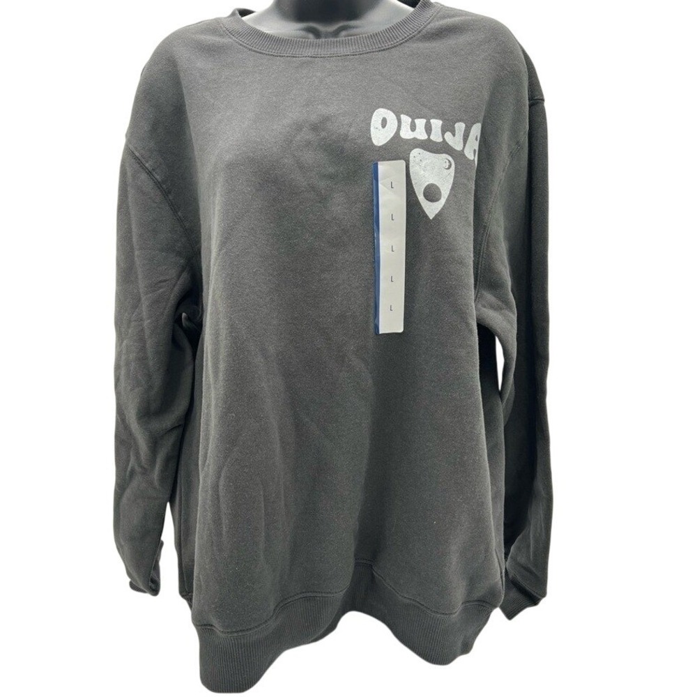 Ouija Mystifying‎ Oracle Graphic Sweatshirt Charcoal Gray Large HAHQ02MGLC NEW